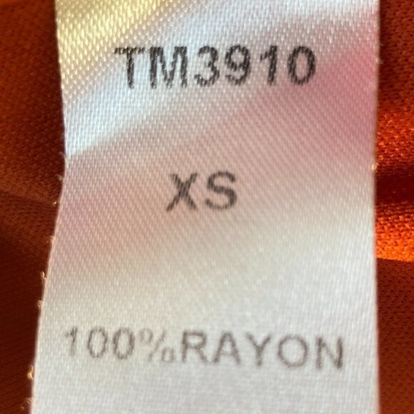 THML SZ XS Rust long sleeve shift dress with embroidered details - Picture 8 of 8